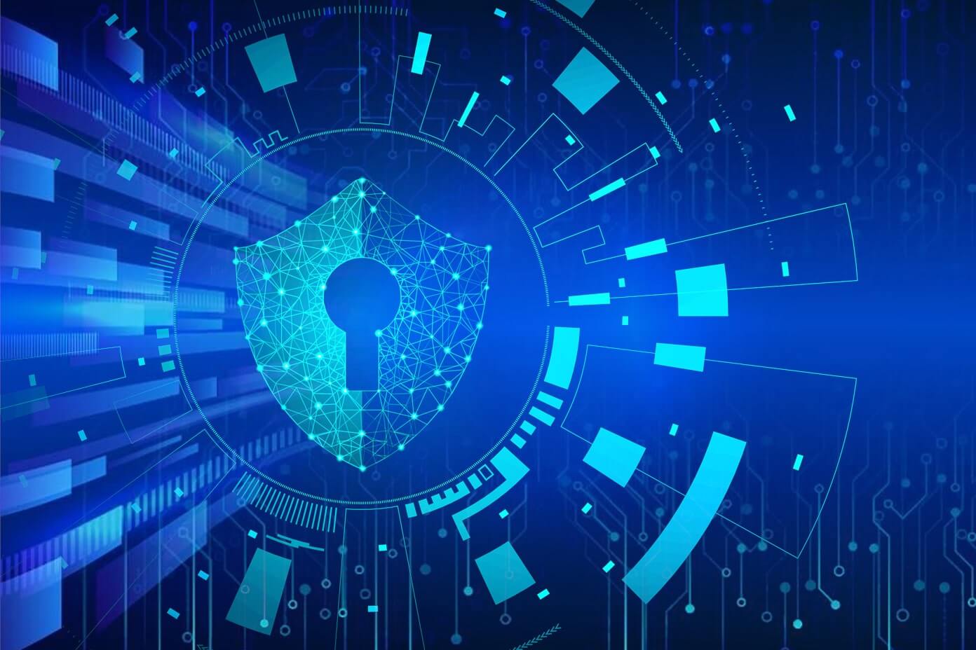 Abstract image of a lock representing Cyber Threads