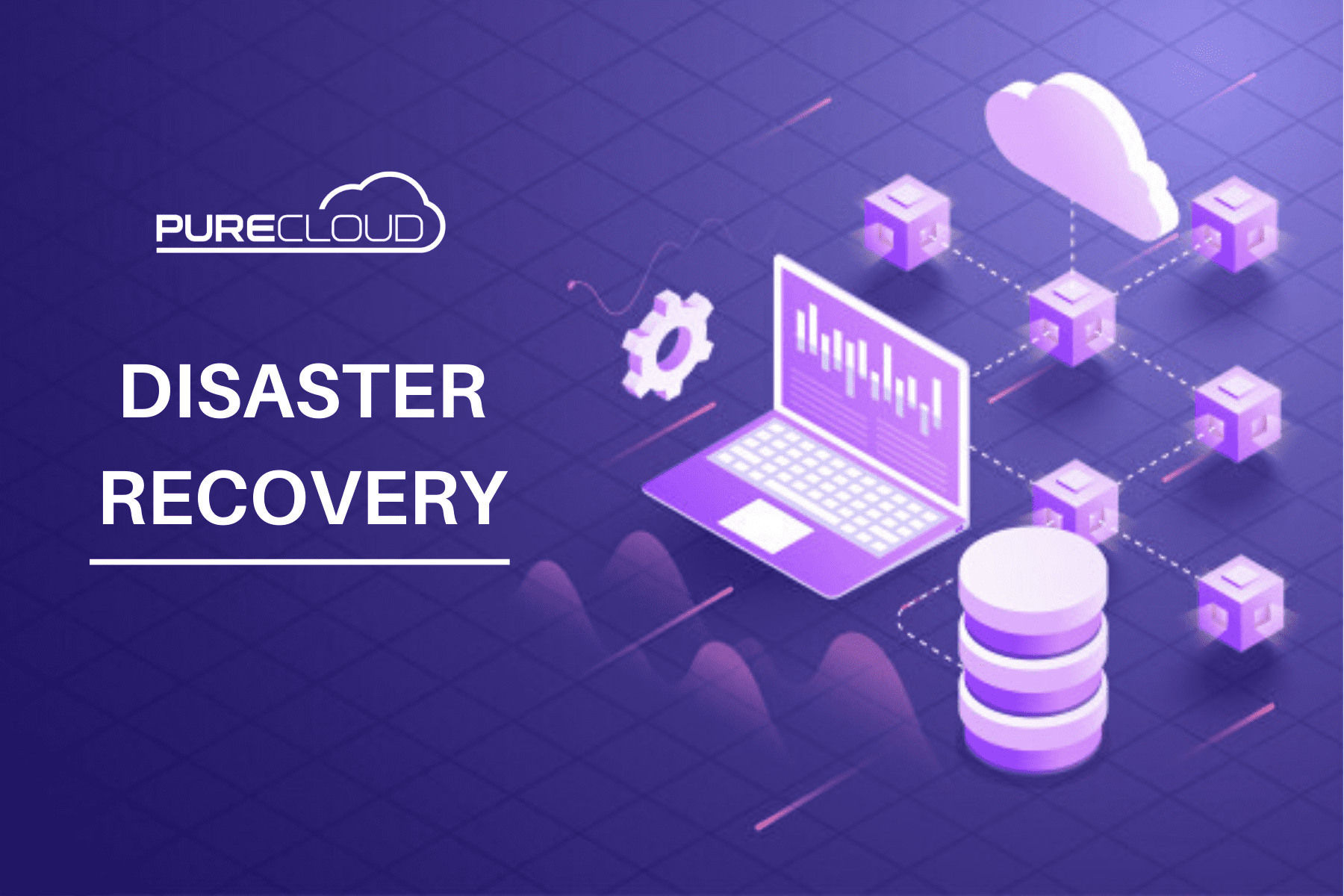 Abstract image with icons representing disaster recovery